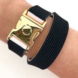 Marc By Marc Jacobs Black and Gold Bracelet